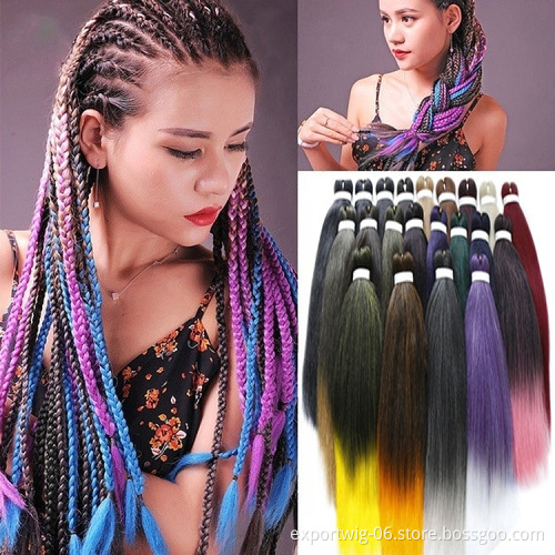 free sample Synthetic yaki ombre jumbo crochet pre stretched braiding hair  Extension ez prestretched braiding hair